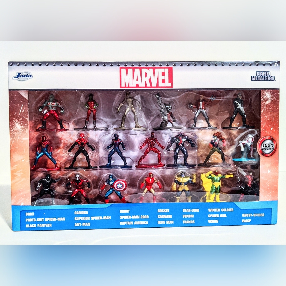 Marvel Nano Metal Figs Black Panther Groot Iron Man Captain America Wasp Toys